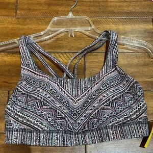 lululemon athletica Patterned Bra - Black and Pink